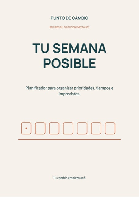 Tu semana posible